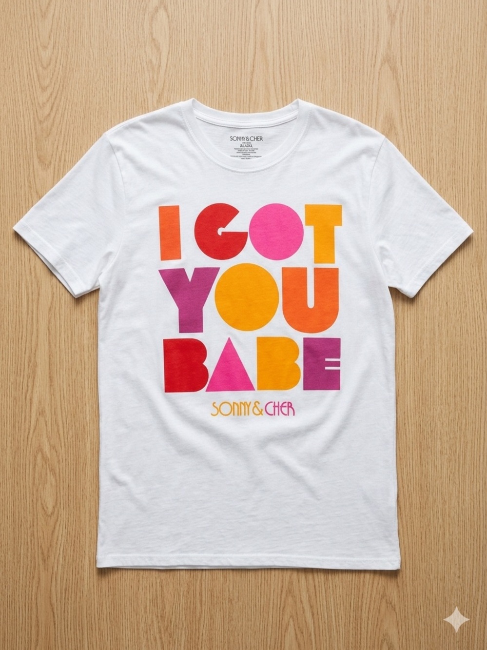 Women's Short-Sleeve Graphic Tee - White with Multi-Color Print
